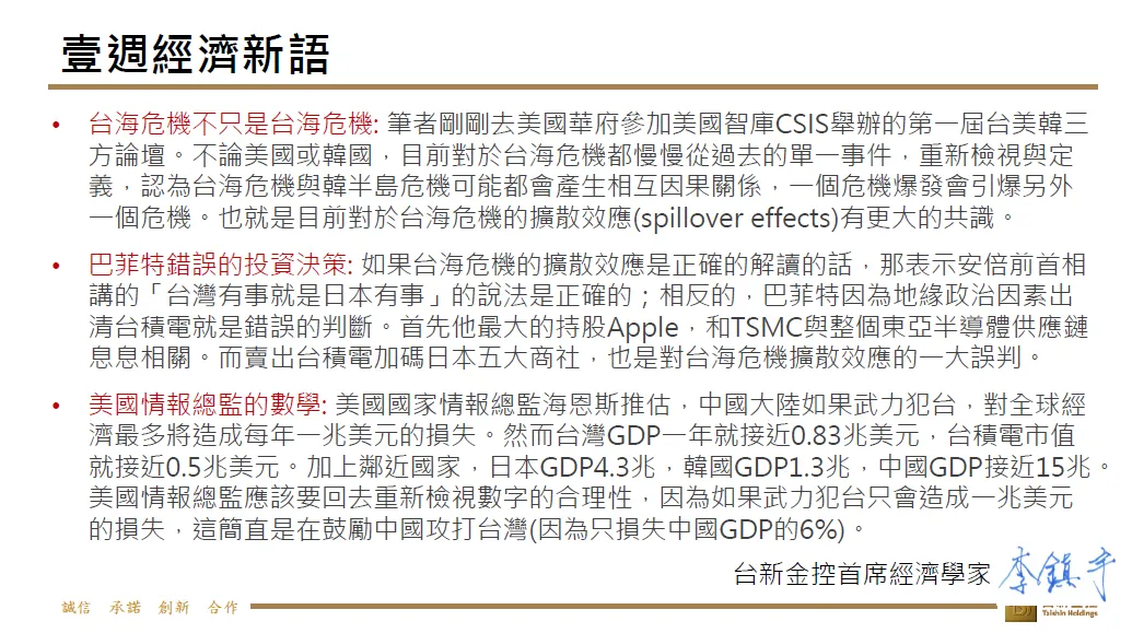 壹週經濟新語：中國終止ECFA影響評估、高速傳輸成長趨勢分析